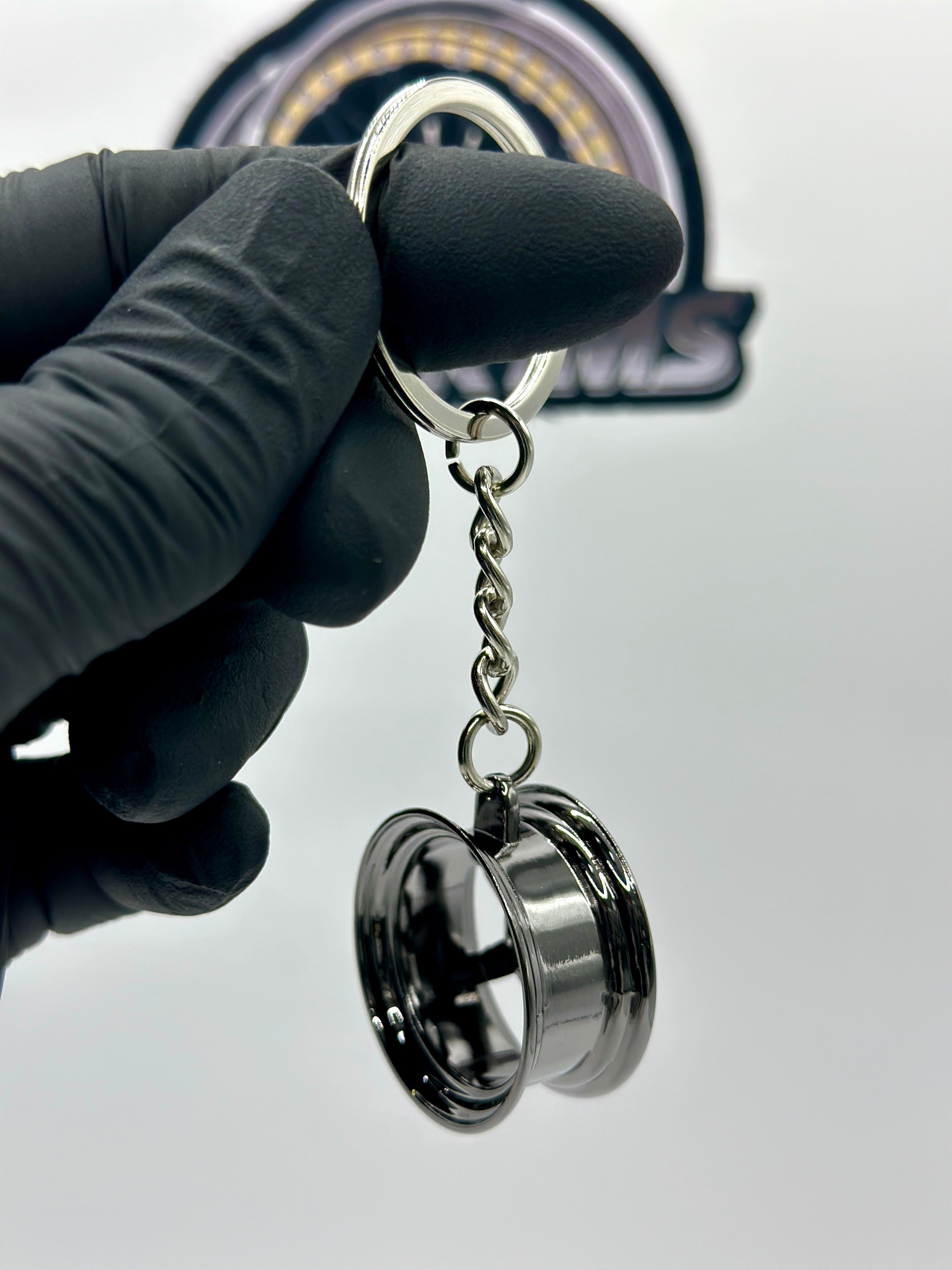 Wheel Key Ring Glossy Matt