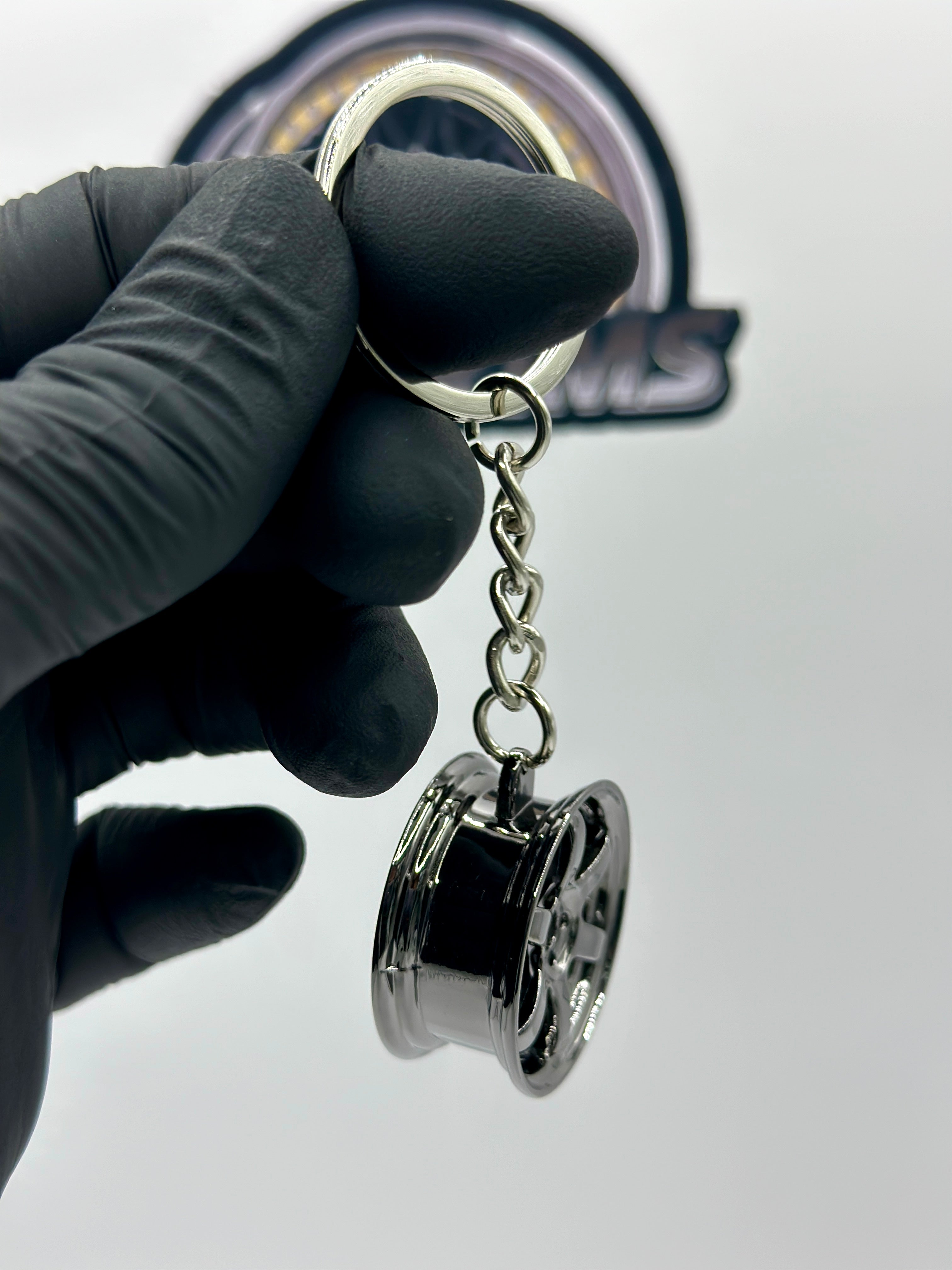 Wheel Key Ring Glossy Matt