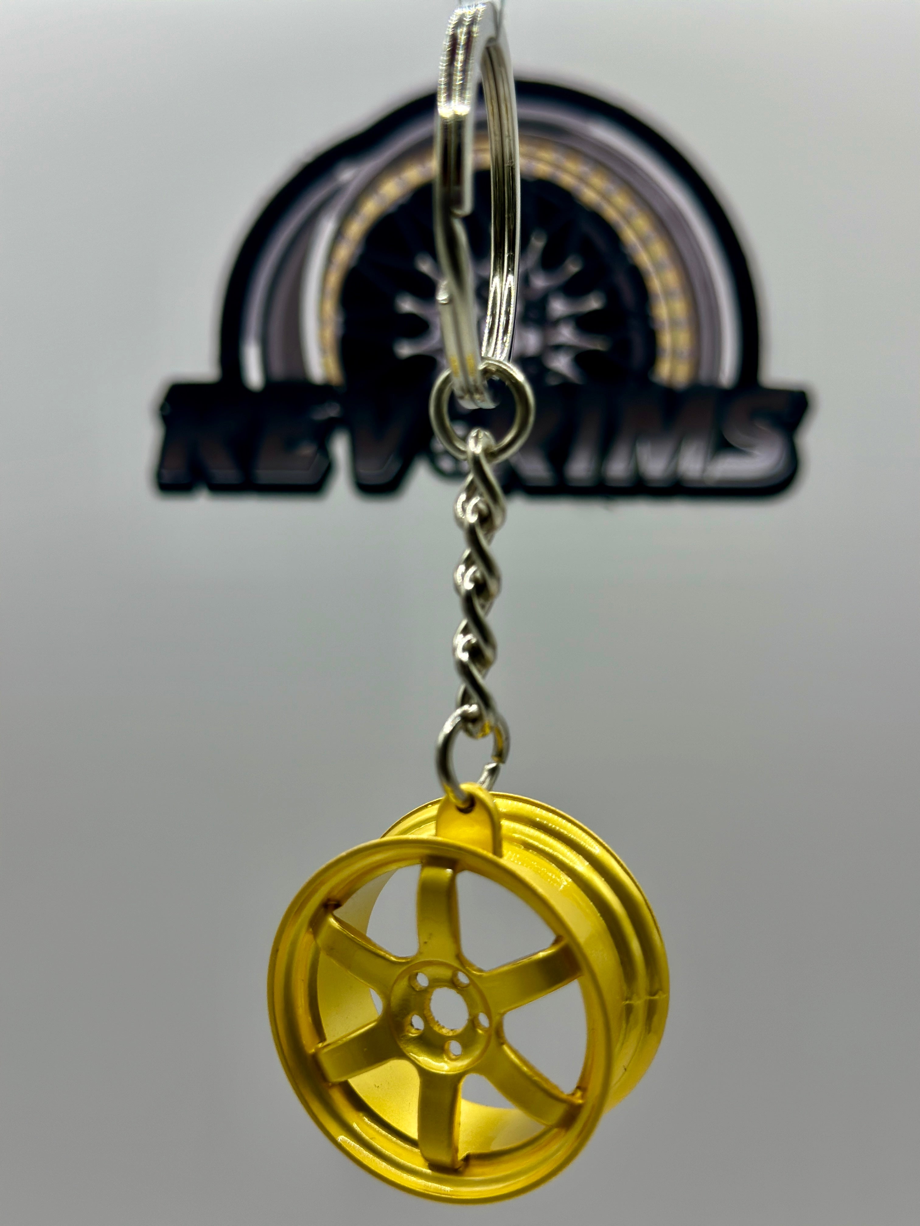 Wheel Key Ring Sport Matt Gold