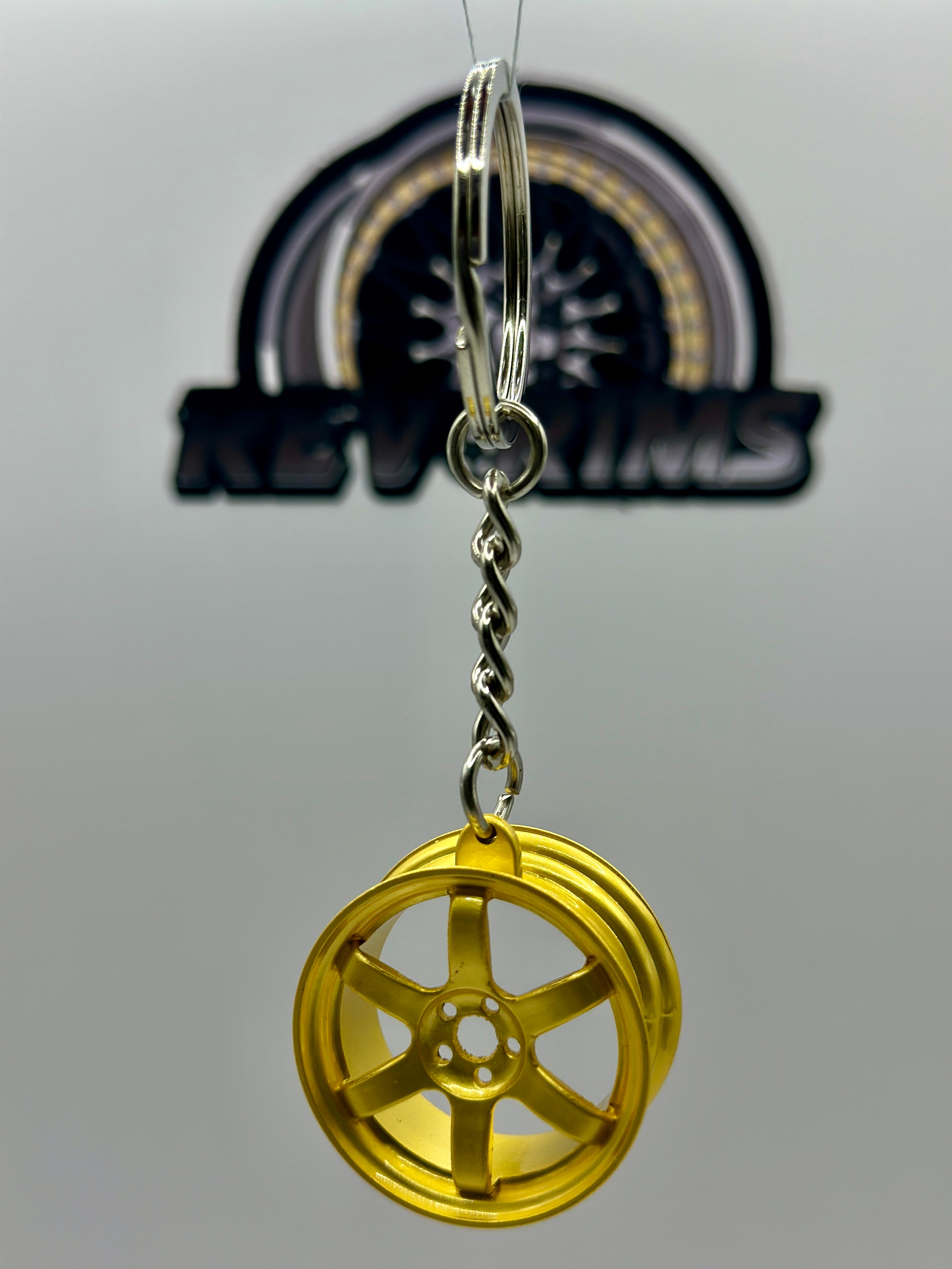 Wheel Key Ring Sport Matt Gold