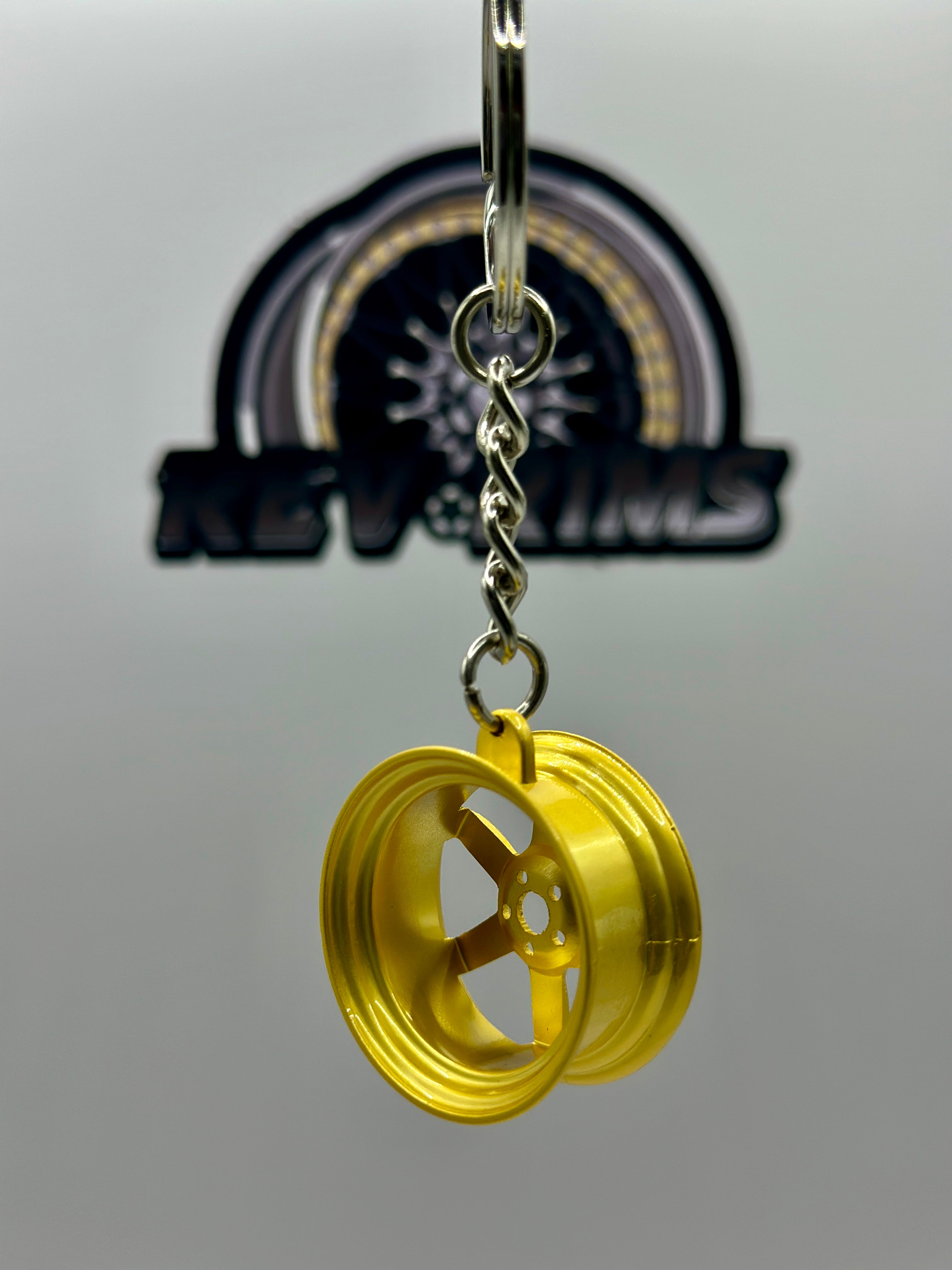 Wheel Key Ring Sport Matt Gold