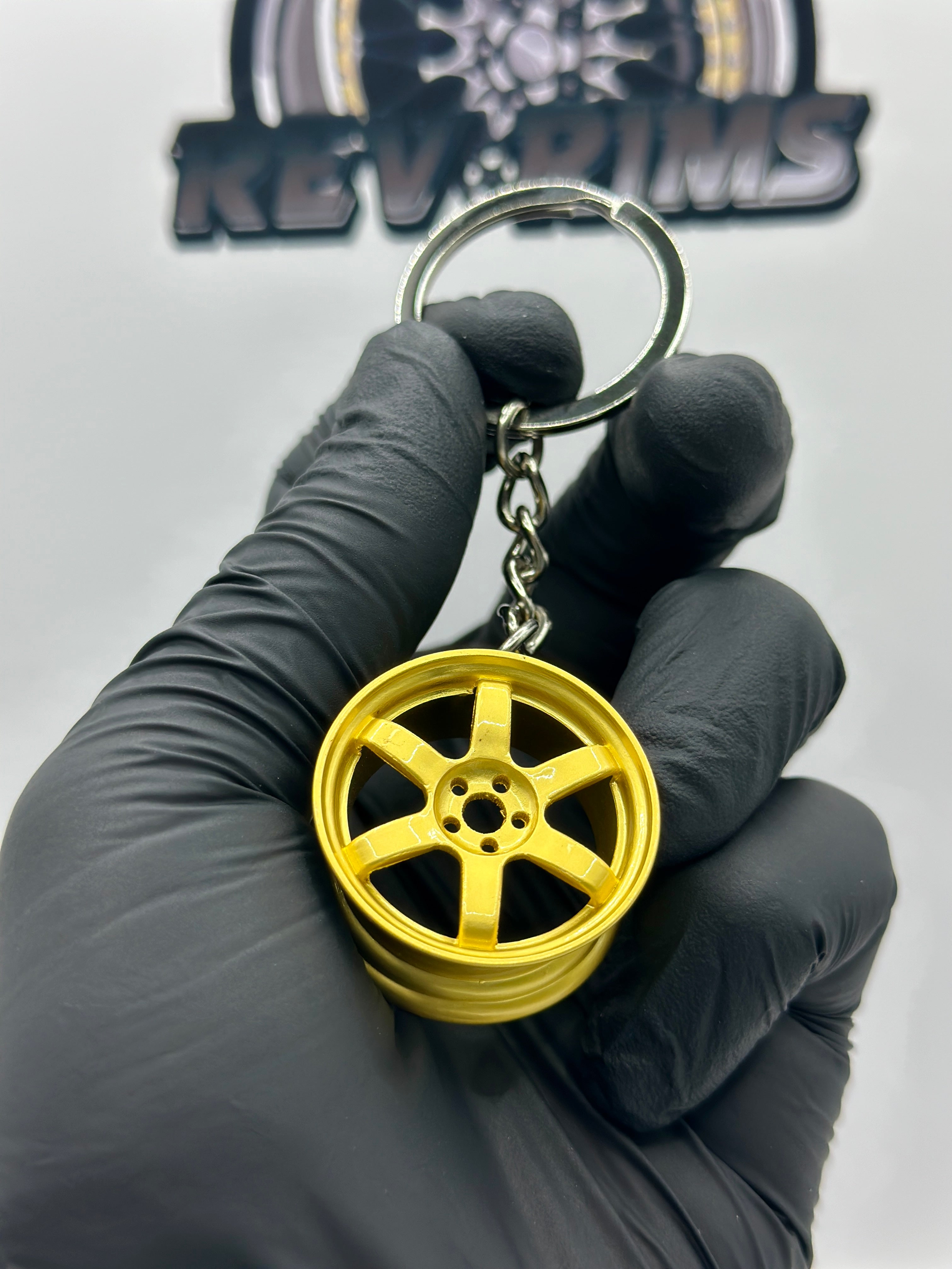 Wheel Key Ring Sport Matt Gold