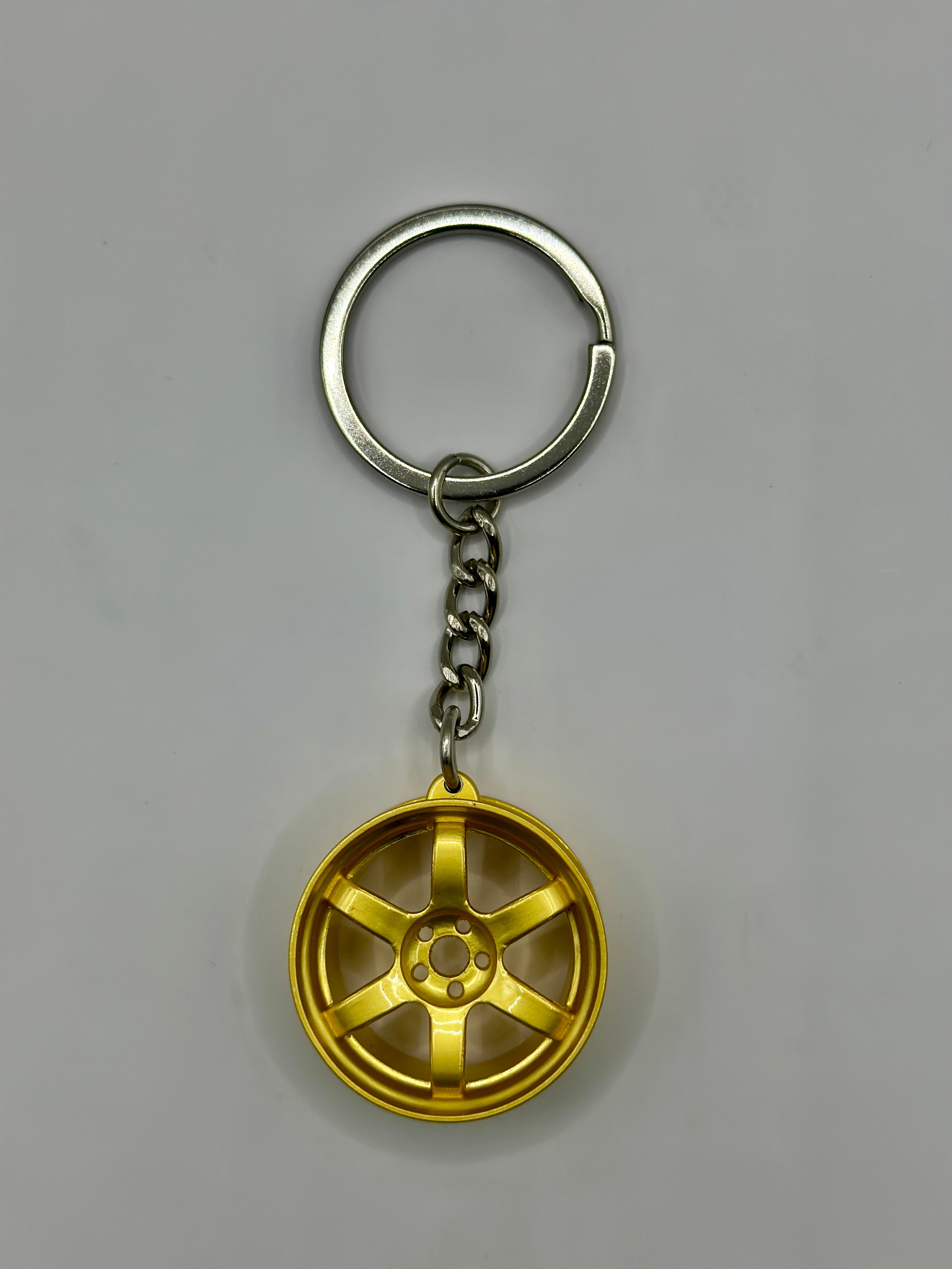 Wheel Key Ring Sport Matt Gold