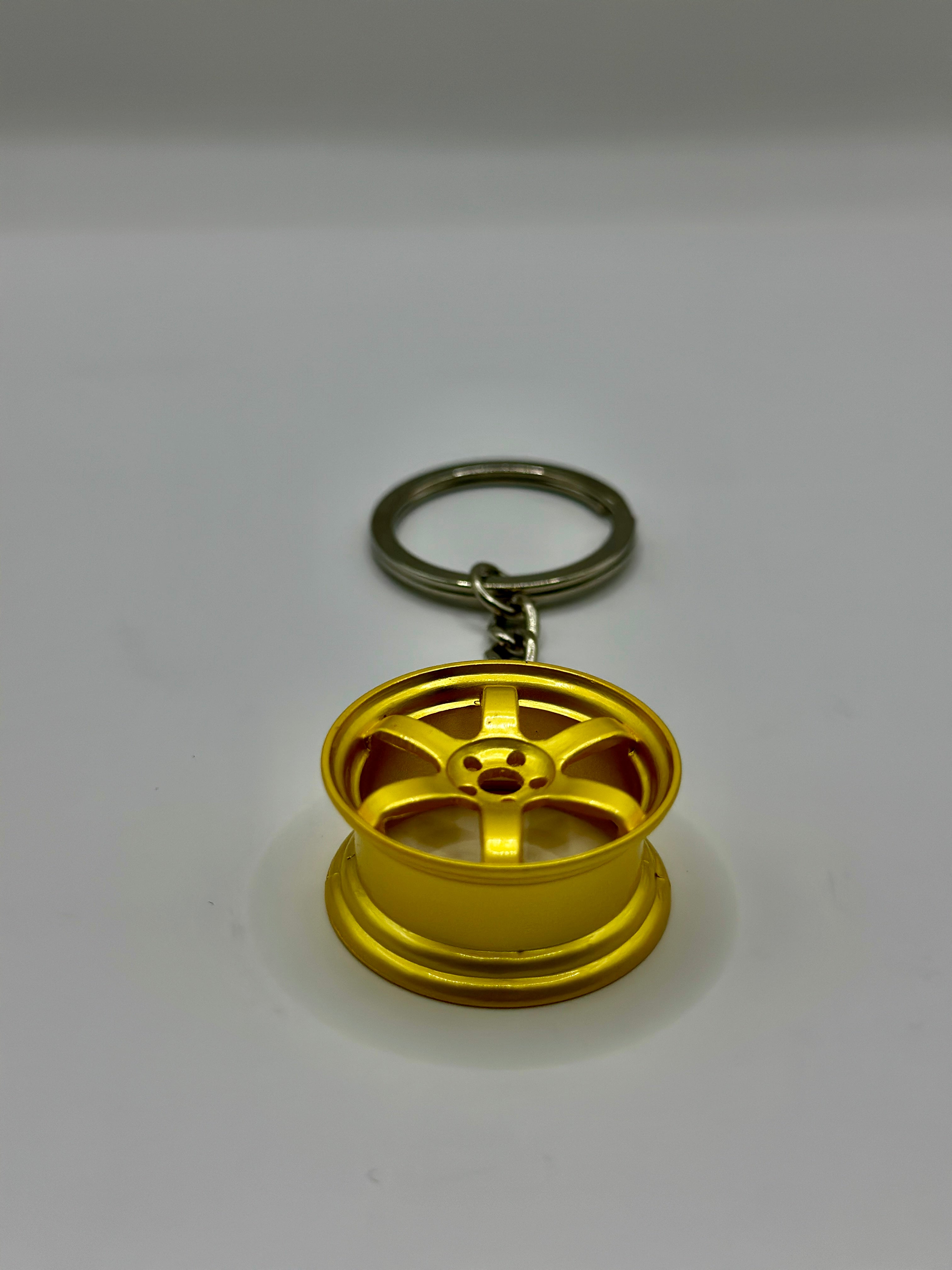 Wheel Key Ring Sport Matt Gold